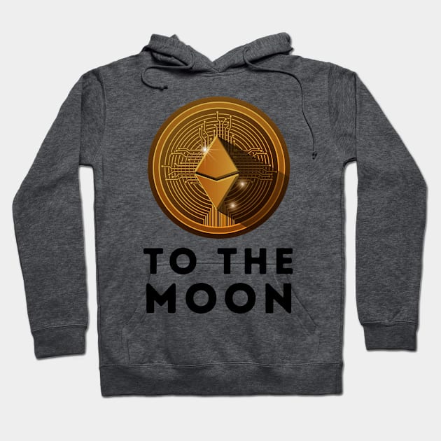 Ethereum to the Moon Hoodie by blueduckstuff